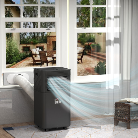 7000 BTU 4-In-1 Portable Air Conditioner Unit Cooling Dehumidifying Ventilating  for Room up to 15m², with Fan, Remote, 24H Time