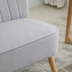 Modern Velvet Double Seat Sofa w/ Wood Frame Foam Padding High Back Soft Comfortable Compact Couch Grey