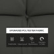 Outsunny Back and Seat Cushion Replacement with 2 Pillows, Patio Chair Cushions Set with Ties, Light Grey