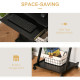 Movable Computer Desk with 4 Moving Wheels Sliding Keyboard Tray Home Office Workstation Black