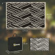 Outsunny Plastic Straw Reversible RV Outdoor Rug with LED String Light, 182 x 274cm, Black and Coffee
