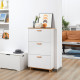 Narrow Shoe Cabinet, Slim Shoe Storage Cabinet with 3 Flip Drawers and Adjustable Shelves, 12 Pair of Shoes Organizer for Hallwa