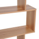 Bookcase, 6 Tier Shelf S Shaped Bookshelf, Storage Unit, Display Shelf for Living Room, Bedroom, Home Office, Plant, Maple