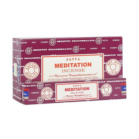Meditation Satya Incense Sticks 15g Box Of Twelve Special Offer