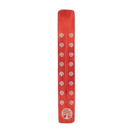 Red Incense Holder With Tree Of Life