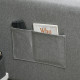 Linen-Look Single Chair Bed - Light Grey