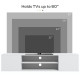 Floating TV Stand Cabinet for TVs up to 60&quot;, Wall Mounted TV Unit with Open Shelf, Storage Cupboards and Cable Management for Li
