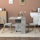 Folding Dining Table, Drop Leaf Table for Small Spaces with 2-tier Shelves, Small Kitchen Table with Rolling Casters, Cement Gre