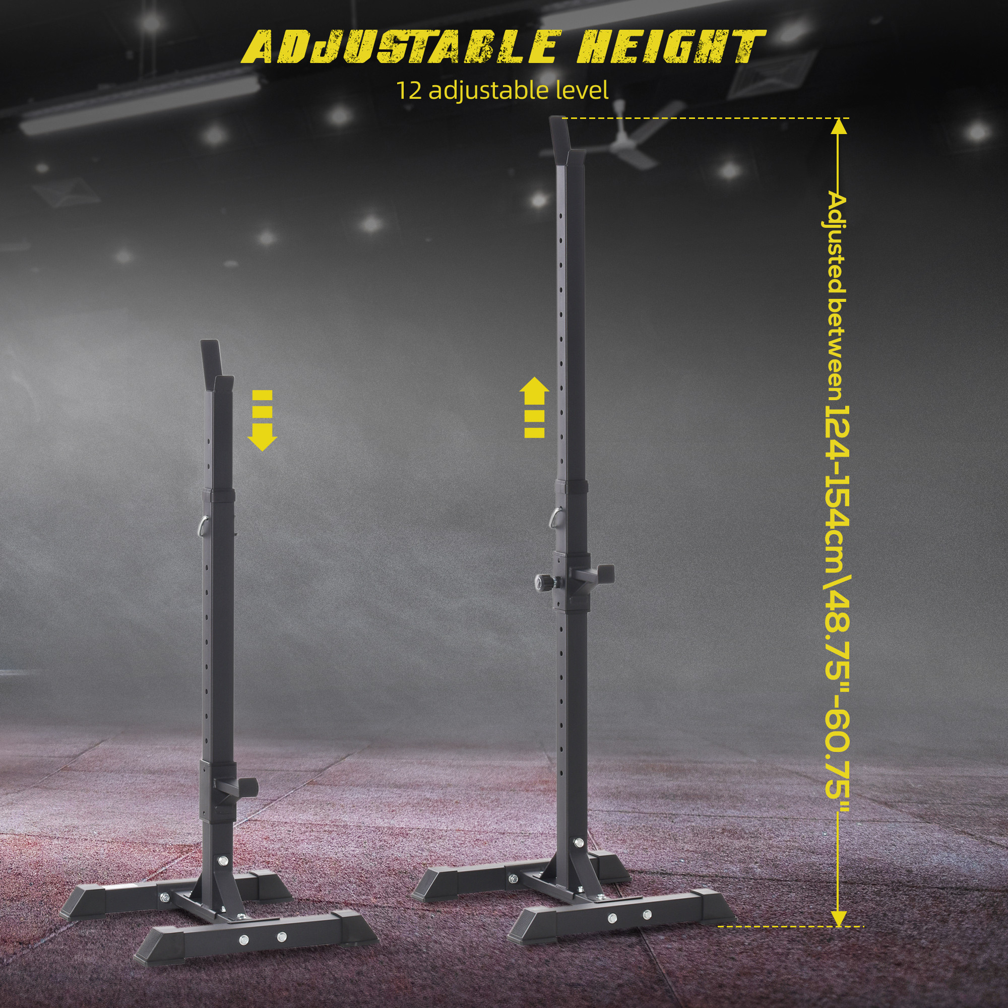 Adjustable Squat Rack, Weight Strength Training Bench Press Rack Barbell Rack Power Rack Weight Bench Supporter for Home Gym Exe