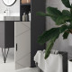 kleankin 183cm Tall Bathroom Cabinet, Narrow Bathroom Storage Cabinet with Open Shelves, 2 Doors Cabinets, Adjustable Shelves an