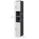 kleankin 183cm Tall Bathroom Cabinet, Narrow Bathroom Storage Cabinet with Open Shelves, 2 Doors Cabinets, Adjustable Shelves an
