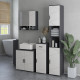 kleankin Under Sink Bathroom Cabinet, Bathroom Vanity Unit, Basin Storage Cupboard with Double Doors and Shelf, 10W x 20Dcm &quot;U&quot; 