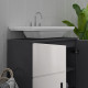 kleankin Under Sink Bathroom Cabinet, Bathroom Vanity Unit, Basin Storage Cupboard with Double Doors and Shelf, 10W x 20Dcm &quot;U&quot; 
