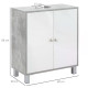kleankin Under Sink Cabinet, Bathroom Vanity Unit, Pedestal Under Sink Design, Storage Cupboard with Adjustable Shelves, White a