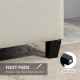 Linen Storage Ottoman, End of Bed Bench, Padded Footrest Seat with Tufting Design, Hinged Lid and Wood Frame 125L x 49W x 41.5H 