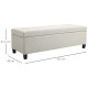 Linen Storage Ottoman, End of Bed Bench, Padded Footrest Seat with Tufting Design, Hinged Lid and Wood Frame 125L x 49W x 41.5H 
