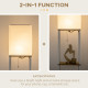Modern Floor Lamp with Shelves, 3 Layer Shelf Tall Standing Lamp with Fabric Lampshade, Pull Chain Switch for Living Room, Bedro