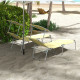 Outsunny Outdoor Foldable Sun Lounger Set of 2, 4 Level Adjustable Backrest Reclining Sun Lounger Chair with Angle Adjust Sun Sh