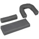 Outsunny Outdoor Foldable Sun Lounger Set of 2, 4 Level Adjustable Backrest Reclining Sun Lounger Chair with Pillow and Reading 