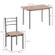 5 Piece Dining Table and Chairs Set, Dining Room Sets, Steel Frame Space Saving Table and 4 Chairs for Compact Kitchens, Black