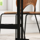 Mobile Drop Leaf Table, Folding Dining Table with 6 Wheels &amp; Brakes, Kitchen Table for Small Spaces, Grey Marble Effect