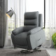 Electric Riser and Recliner for Elderly with 8 Vibration Massage, PU Leather Power Lift Recliner Chair for Living Room with Side