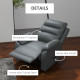 Electric Riser and Recliner for Elderly with 8 Vibration Massage, PU Leather Power Lift Recliner Chair for Living Room with Side