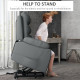 Electric Riser and Recliner for Elderly with 8 Vibration Massage, PU Leather Power Lift Recliner Chair for Living Room with Side