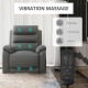 Electric Riser and Recliner for Elderly with 8 Vibration Massage, PU Leather Power Lift Recliner Chair for Living Room with Side