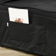 Fabric Sleeper Chair, Folding Chair Bed with Adjustable Backrest, Pillow, Side Pockets for Living Room, Black