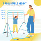 Kids Gymnastic Bar, with Adjustable Height, Foldable Horizontal Bars - Light Blue