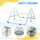 Kids Gymnastic Bar, with Adjustable Height, Foldable Horizontal Bars - Light Blue