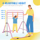 Kids Gymnastic Bar, with Adjustable Height, Foldable Horizontal Bars - Pink