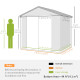Outsunny 7.9ft x 6.2ft Aluminium Frame and Plastic Wall Shed, with Foundation - Grey