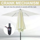 Outsunny2.6M Garden Parasol Umbrella with Tilt and Crank, Outdoor Sun Parasol Sunshade Shelter with Aluminium Frame, Grey