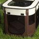 PawHut Foldable Dog Pen with Storage Bag for Indoor/Outdoor Use, Portable Pet playpen, with Ground Stakes - Brown