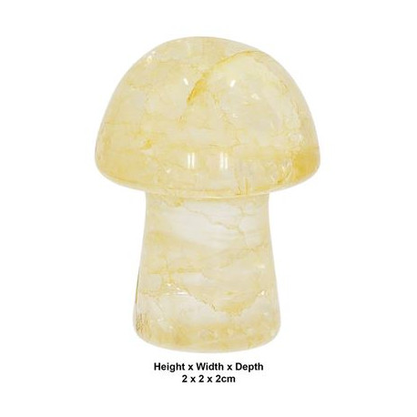 Citrine Carved & Polished Mushroom