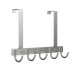 Long Over The Door Hooks Stainless Steel Towel Rack Hooks - 5 Hooks
