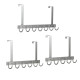 Long Over The Door Hooks Stainless Steel Towel Rack Hooks - 5 Hooks