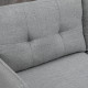 Modern Two Seater Sofa, Button Tufted Loveseat with Cushions and Steel Legs for Living Room, Guest Room, Grey