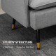 Modern Two Seater Sofa, Button Tufted Loveseat with Cushions and Steel Legs for Living Room, Guest Room, Grey