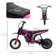 24V Electric Motorbike with Twist Grip Throttle, Music, Horn, 12&quot; Pneumatic Tyres, 16km/h Max Speed - Pink