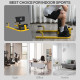 Squat Machine with Push Up Stand, Padded Hip Thrust Bench with Adjustable Cushion for Home Gym Work Out, Yellow