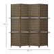 4-Panel Room Dividers with Shelves, Wave Fibre Freestanding Folding Privacy Screen Panels, Partition Wall Divider for Indoor Bed