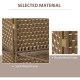4-Panel Room Dividers with Shelves, Wave Fibre Freestanding Folding Privacy Screen Panels, Partition Wall Divider for Indoor Bed