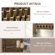4-Panel Room Dividers with Shelves, Wave Fibre Freestanding Folding Privacy Screen Panels, Partition Wall Divider for Indoor Bed