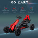 Kids Pedal Go Kart, with Adjustable Seat, EVA Wheels, Seat, Handbrake - Red
