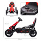 Kids Pedal Go Kart, with Adjustable Seat, EVA Wheels, Seat, Handbrake - Red