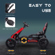 Kids Pedal Go Kart, with Adjustable Seat, EVA Wheels, Seat, Handbrake - Red