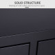 Steel TV Stand Cabinet, Industrial TV Unit for TVs up to 50&quot;, TV Table with 2 Doors, Adjustable Shelf and 4 Cable Holes for Livi